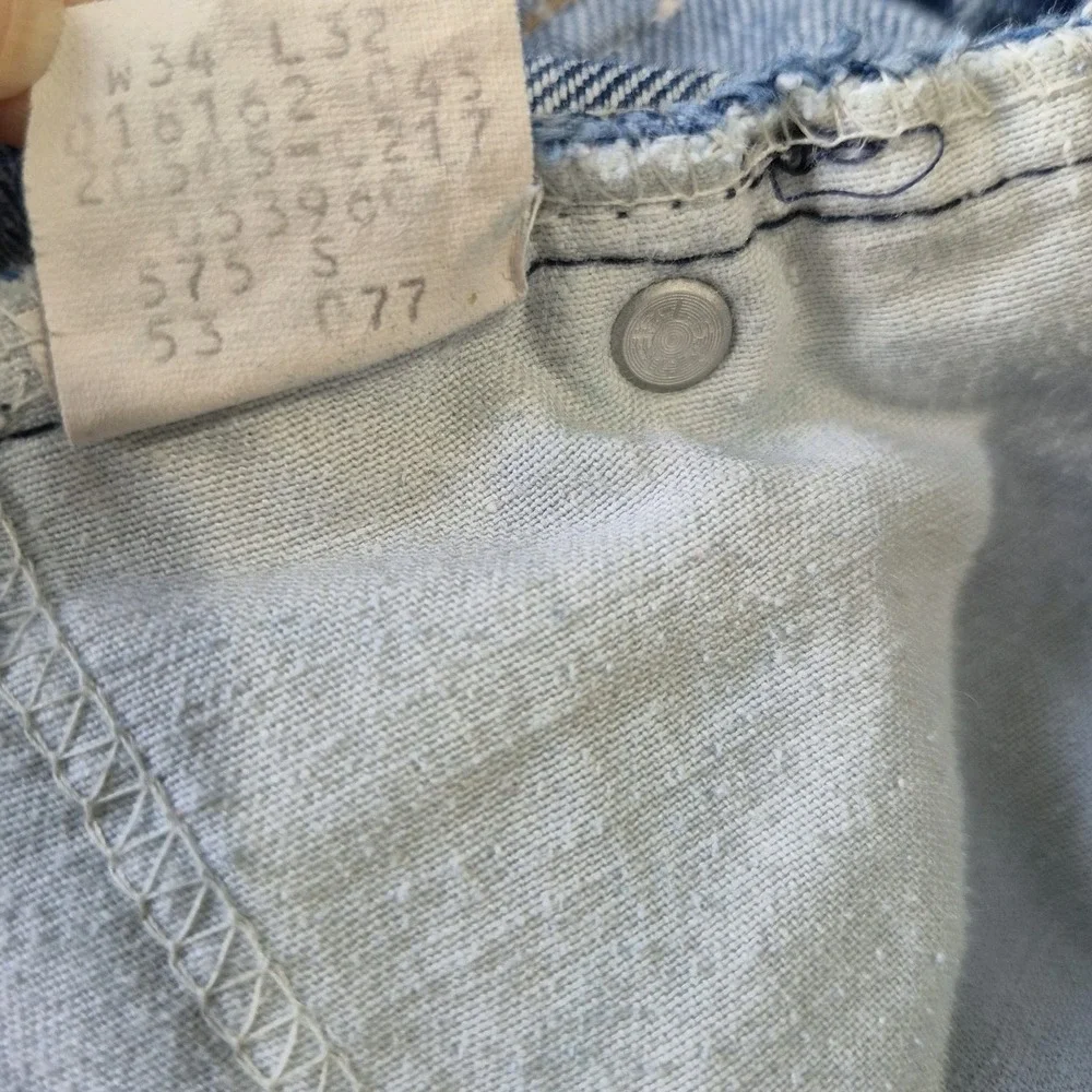 Vintage Levis Jean Shorts Mens 30 31 Waist Orange Tab 80s‎ Jorts Step Hem Cutoff
